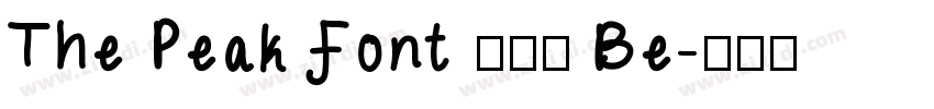 The Peak Font 隨峰體 Be字体转换 The Peak Font 隨峰體 Be字体转换